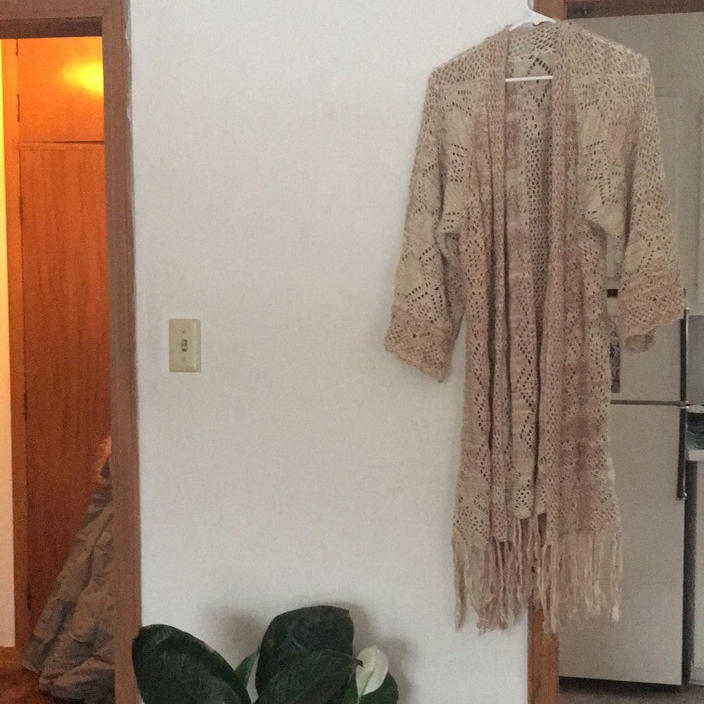 Roxy loose knitted long  beachy boho sweater